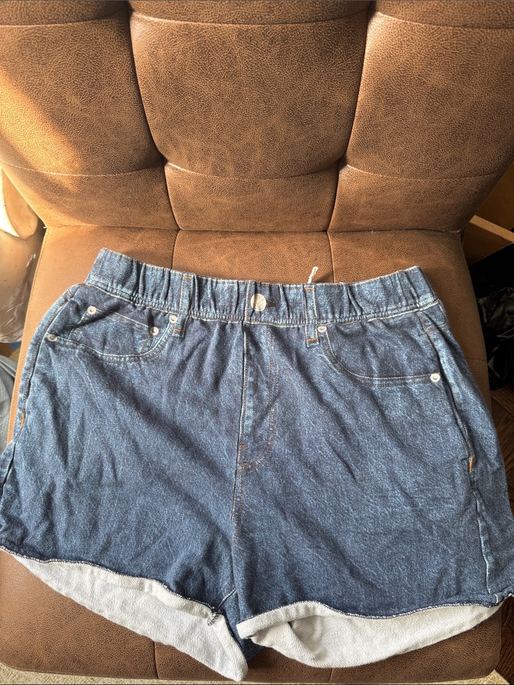 rag & bone Dark Blue Denim Jean Shorts